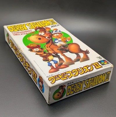 Derby Stallion II 2 Boxed Super Famicom Cart Nintendo SFC NTSC-J Japanese