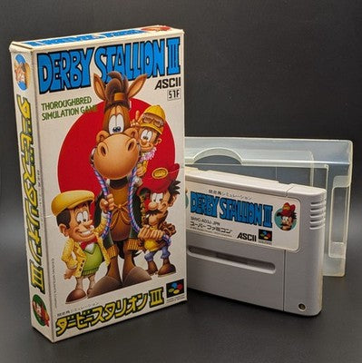 Derby Stallion III 3 Boxed Super Famicom Cart Nintendo SFC NTSC-J Japanese