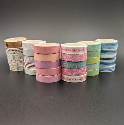 Washi Tape Decorative Scrapbook Colour Pattern Masking Adhesive Ten Rolls 1cmx3m