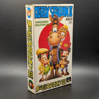 Derby Stallion III 3 Boxed Super Famicom Cart Nintendo SFC NTSC-J Japanese