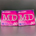 SHARP MiniDiscs New Sealed Recordable Blank MD-80 Made In Japan