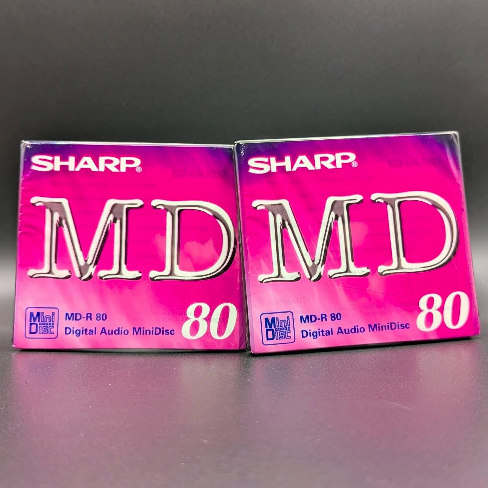 SHARP MiniDiscs New Sealed Recordable Blank MD-80 Made In Japan