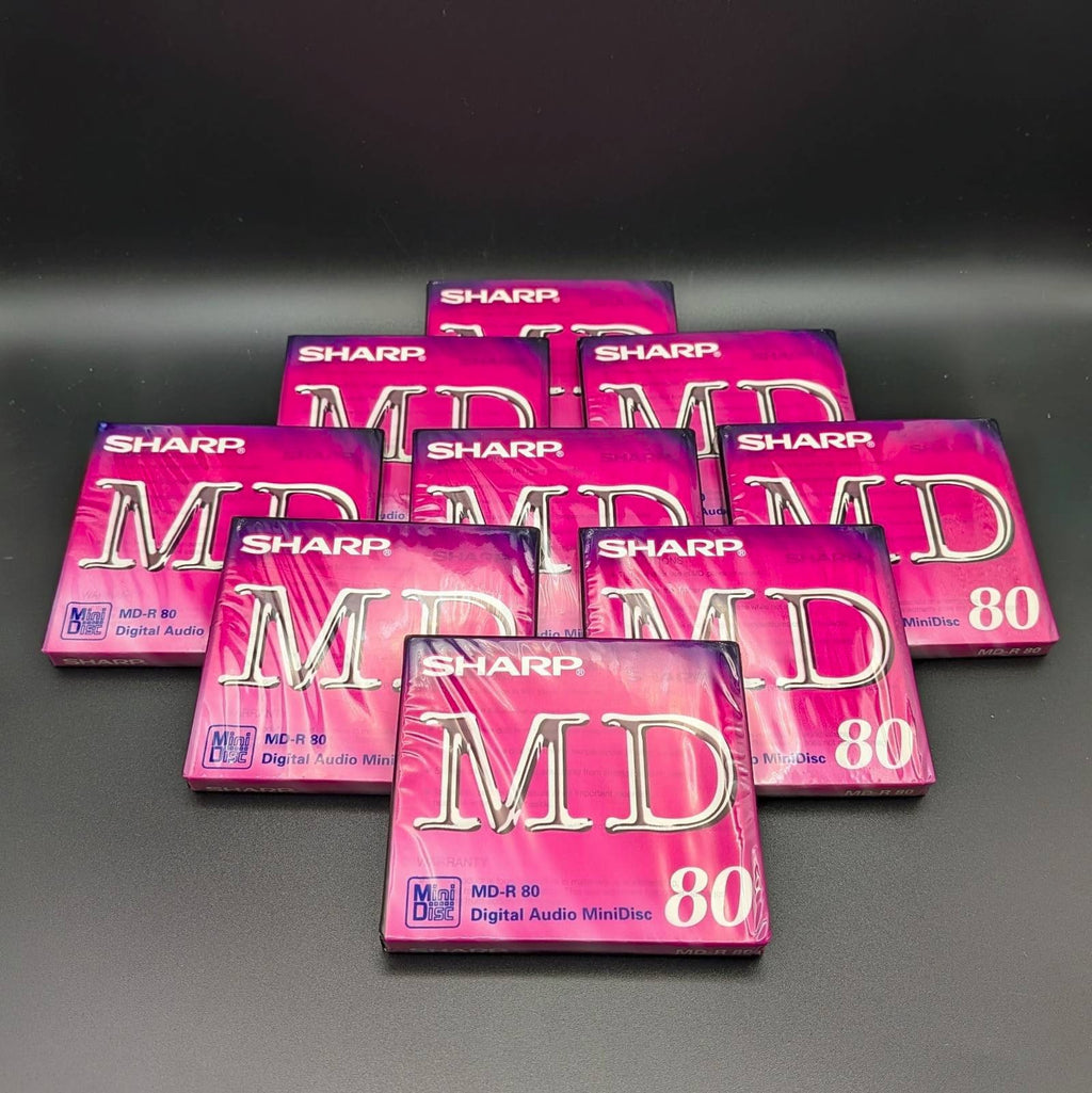 SHARP MiniDiscs New Sealed Recordable Blank MD-80 Made In Japan