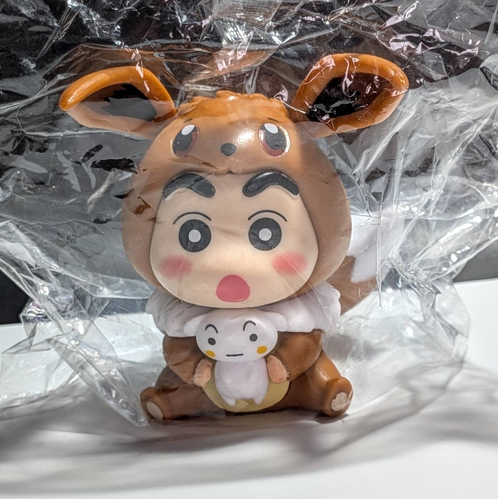 Shin Chan Pokemon Figure Pikachu Eevee Psyduck Squirtle Charmander Bulbasaur PVC