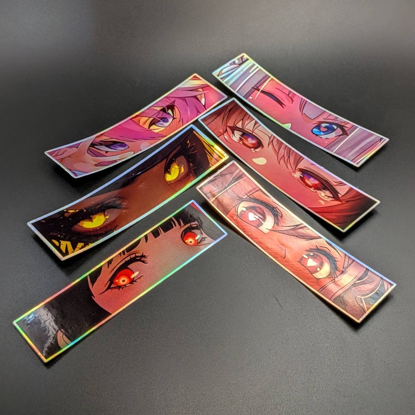 Japanese Anime Girl Drift JDM Manga Hentai Stickers Shiny Holographic Decals 6pk