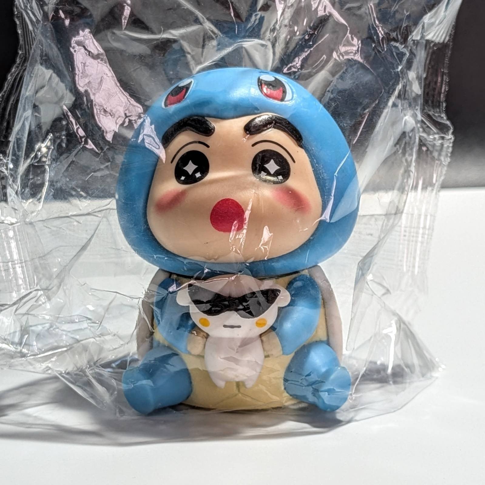 Shin Chan Pokemon Figure Pikachu Eevee Psyduck Squirtle Charmander Bulbasaur PVC