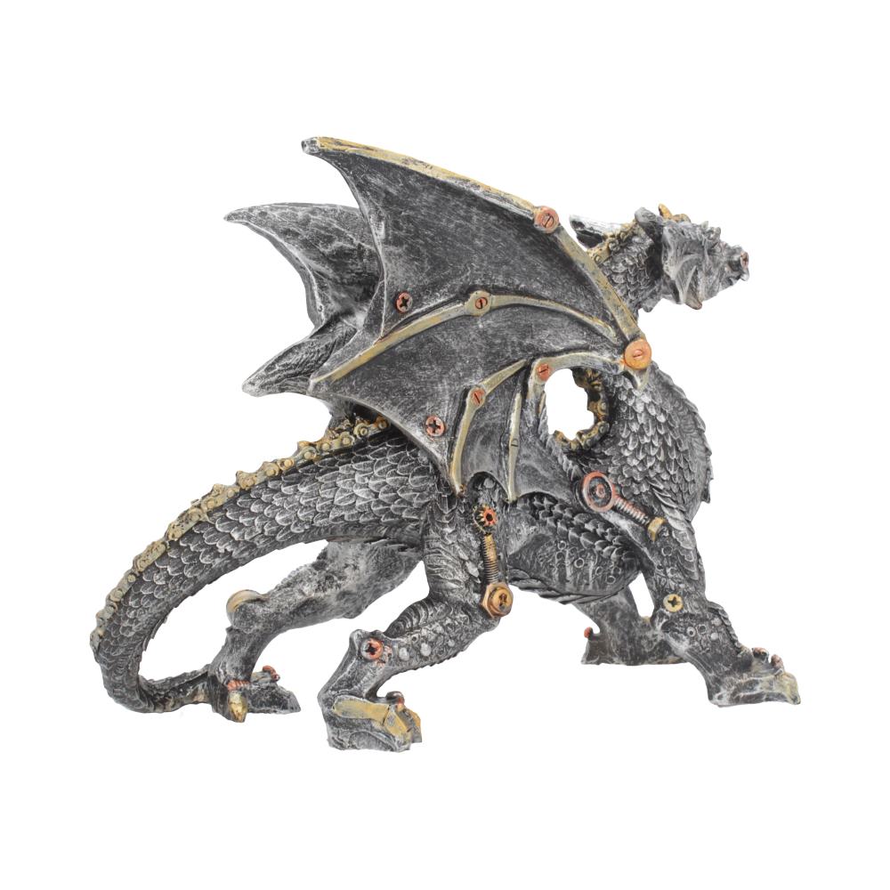 Decorative dragon figurine with detailed wings and scales on a white background