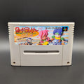 Lode Runner Twin : Justy to Liberty Daibouken video game cartridge for Nintendo's Super Famicom (SFC) Entertainment System, shown standing up and facing forward on a dark grey background.
