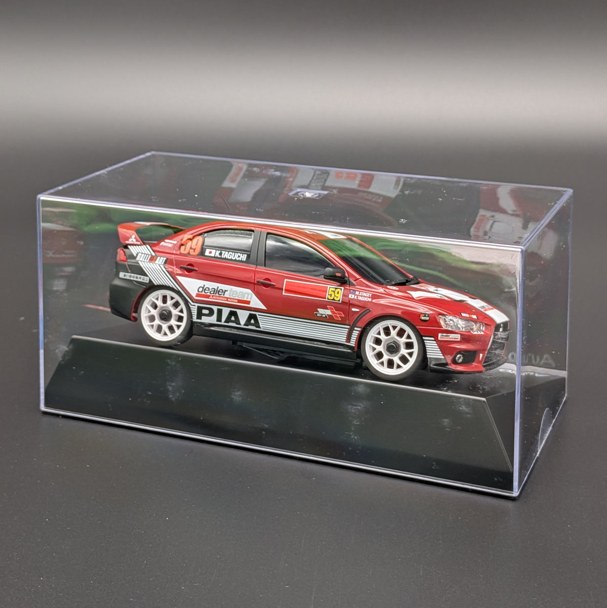 Kyosho MINI-Z 1:27 Auto Scale Mitsubishi Lancer Evolution X #59 Dealer Team (MZP462M)