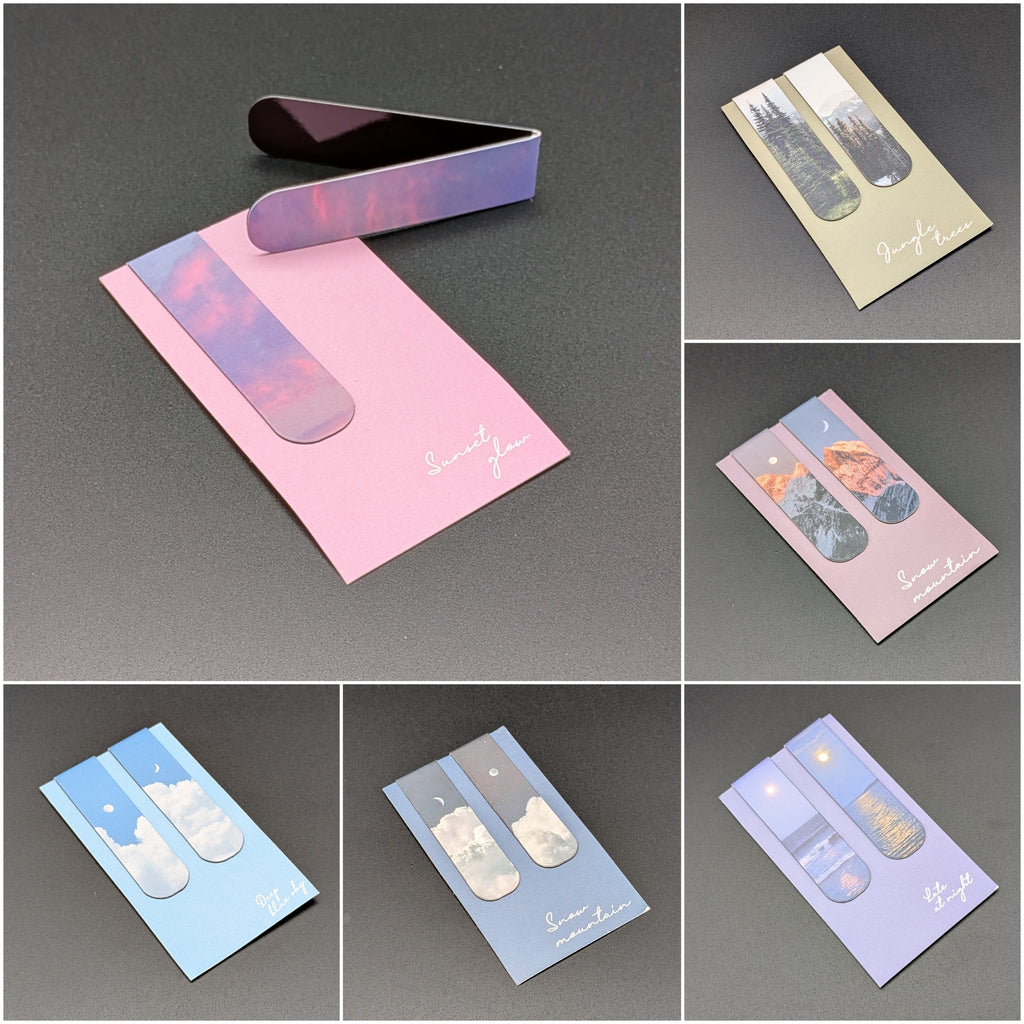 Magnetic Bookmarks (Pair) with Nature Inspired Designs