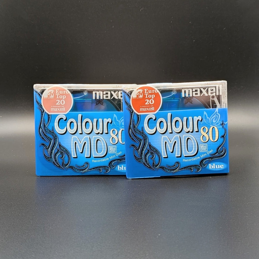 Maxell Colour MiniDiscs New Blank Recordable MD80 Sealed Made In Japan