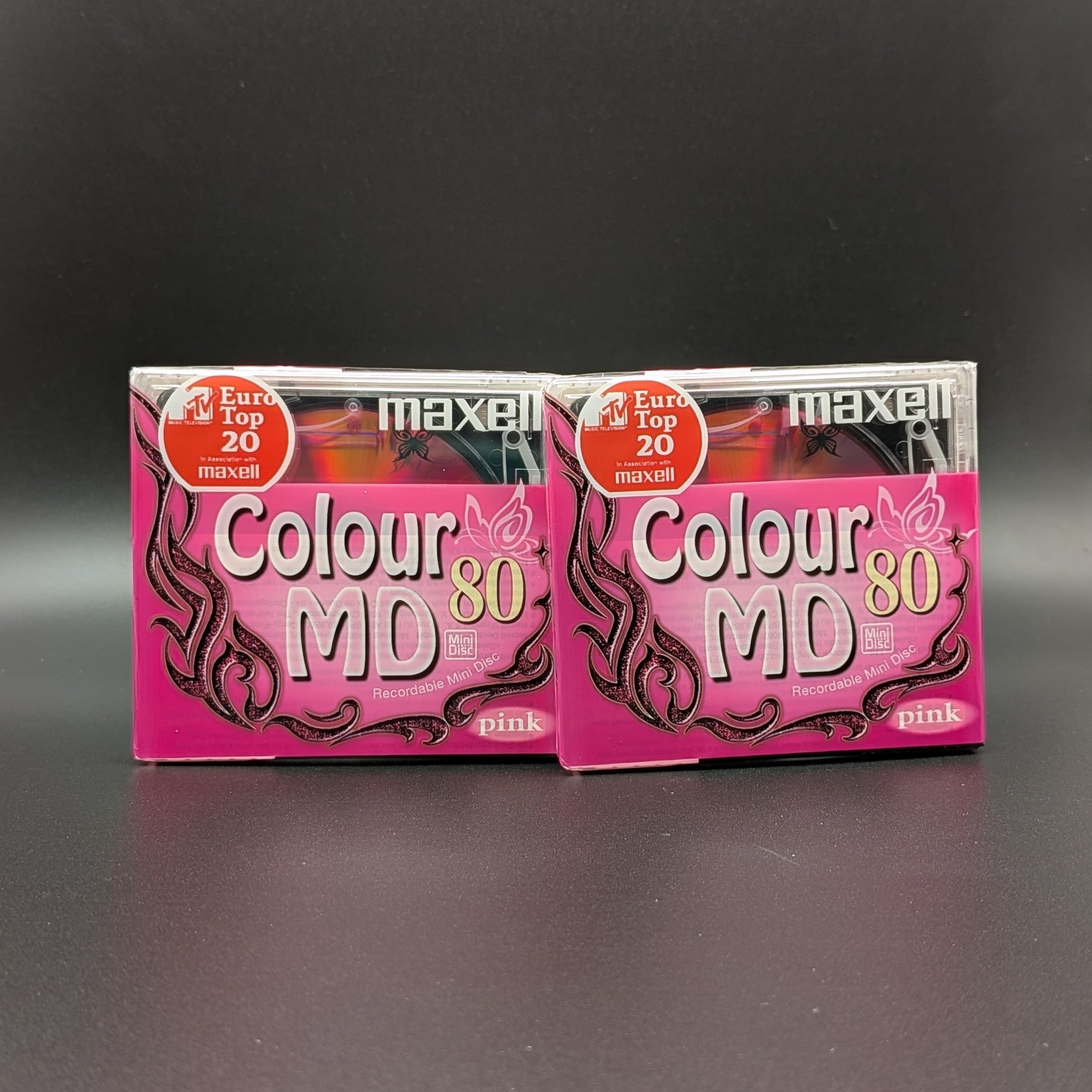 Maxell Colour MiniDiscs New Blank Recordable MD80 Sealed Made In Japan