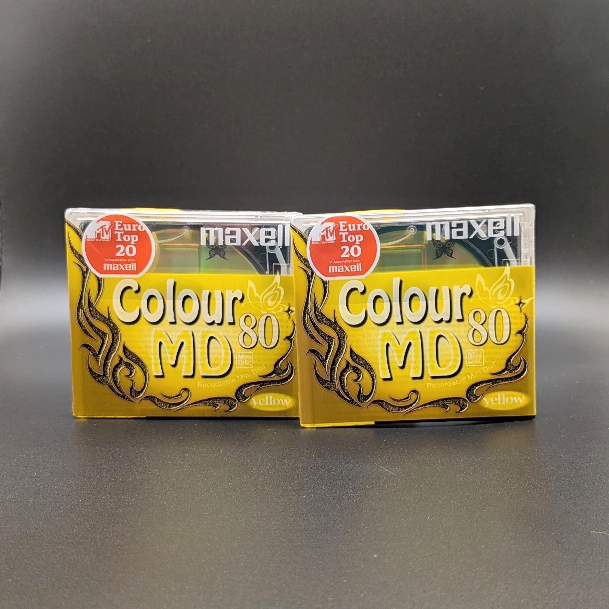 Maxell Colour MiniDiscs New Blank Recordable MD80 Sealed Made In Japan