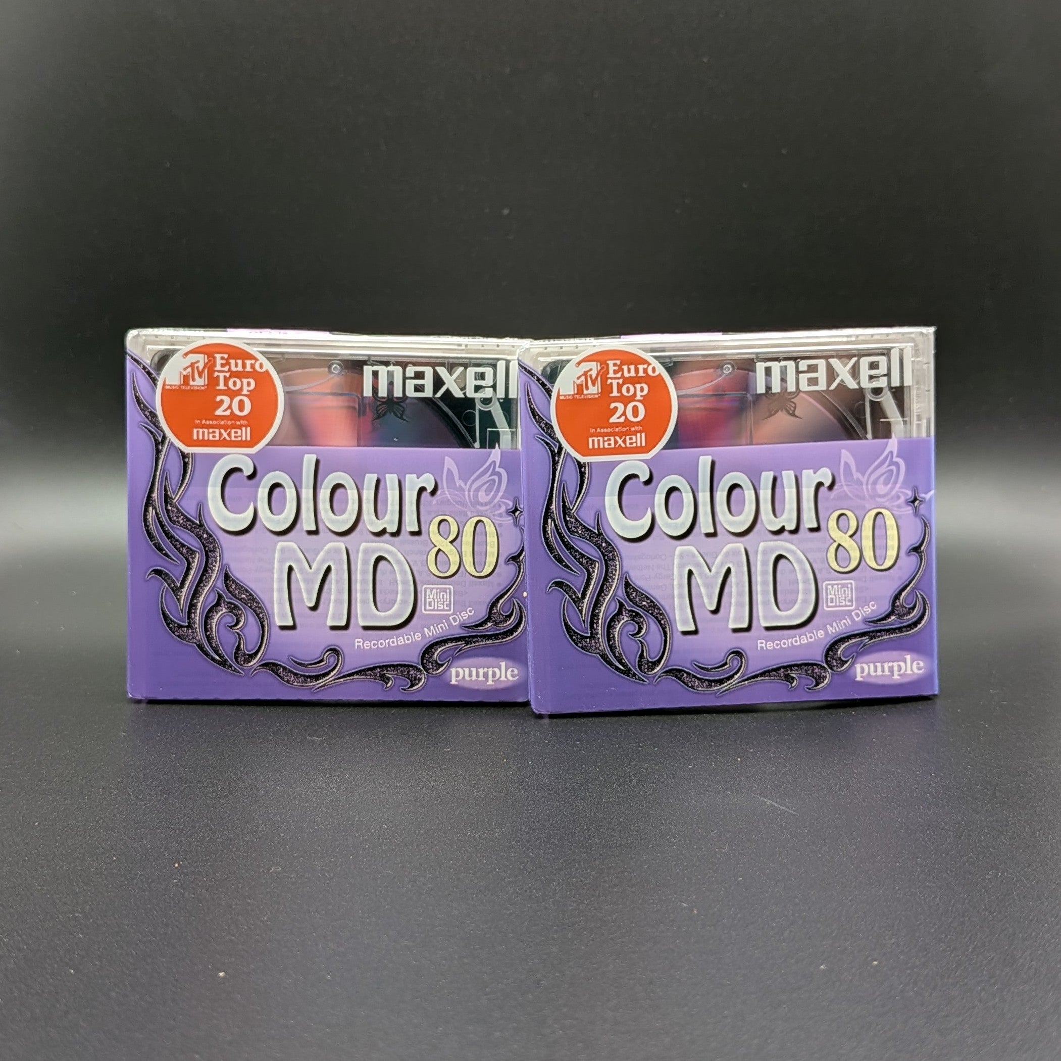 Maxell Colour MiniDiscs New Blank Recordable MD80 Sealed Made In Japan