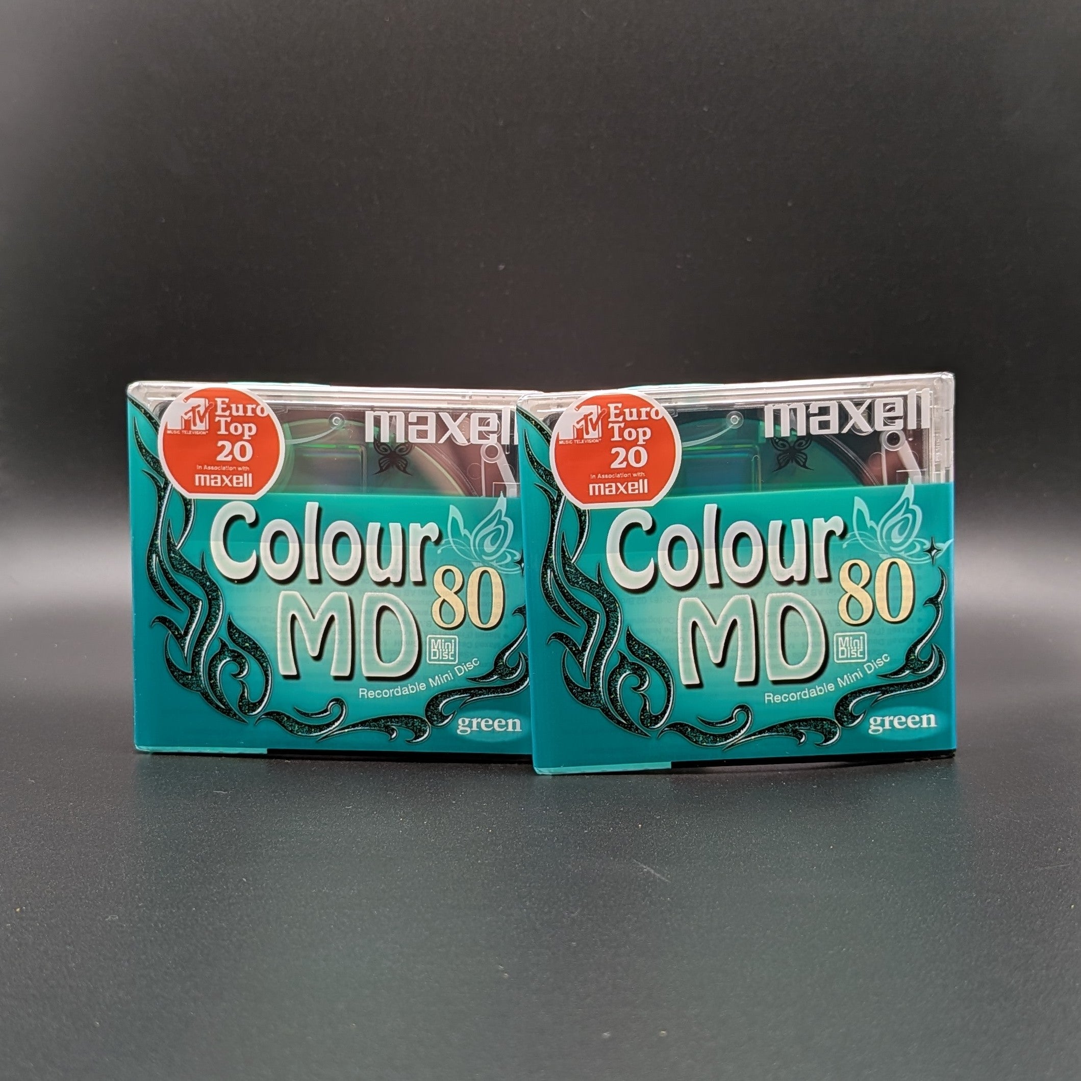 Maxell Colour MiniDiscs New Blank Recordable MD80 Sealed Made In Japan