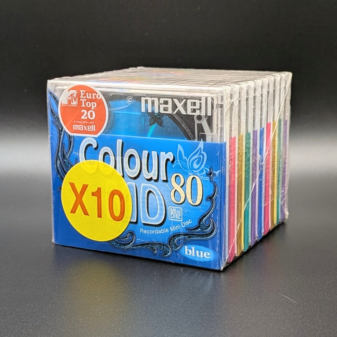 Maxell Colour MiniDiscs New Blank Recordable MD80 Sealed Made In Japan
