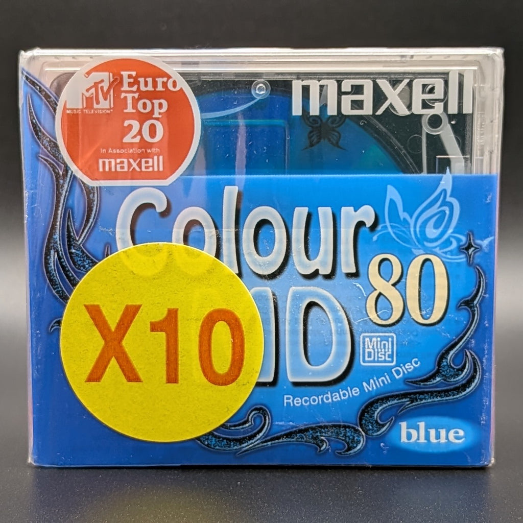 Maxell Colour MiniDiscs New Blank Recordable MD80 Sealed Made In Japan