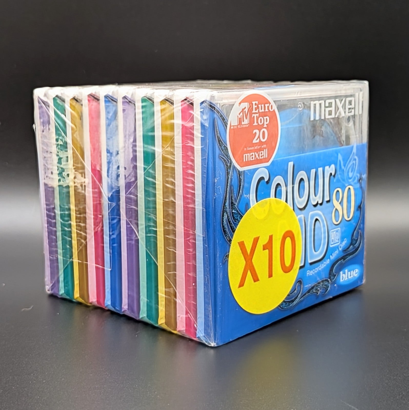 Maxell Colour MiniDiscs New Blank Recordable MD80 Sealed Made In Japan