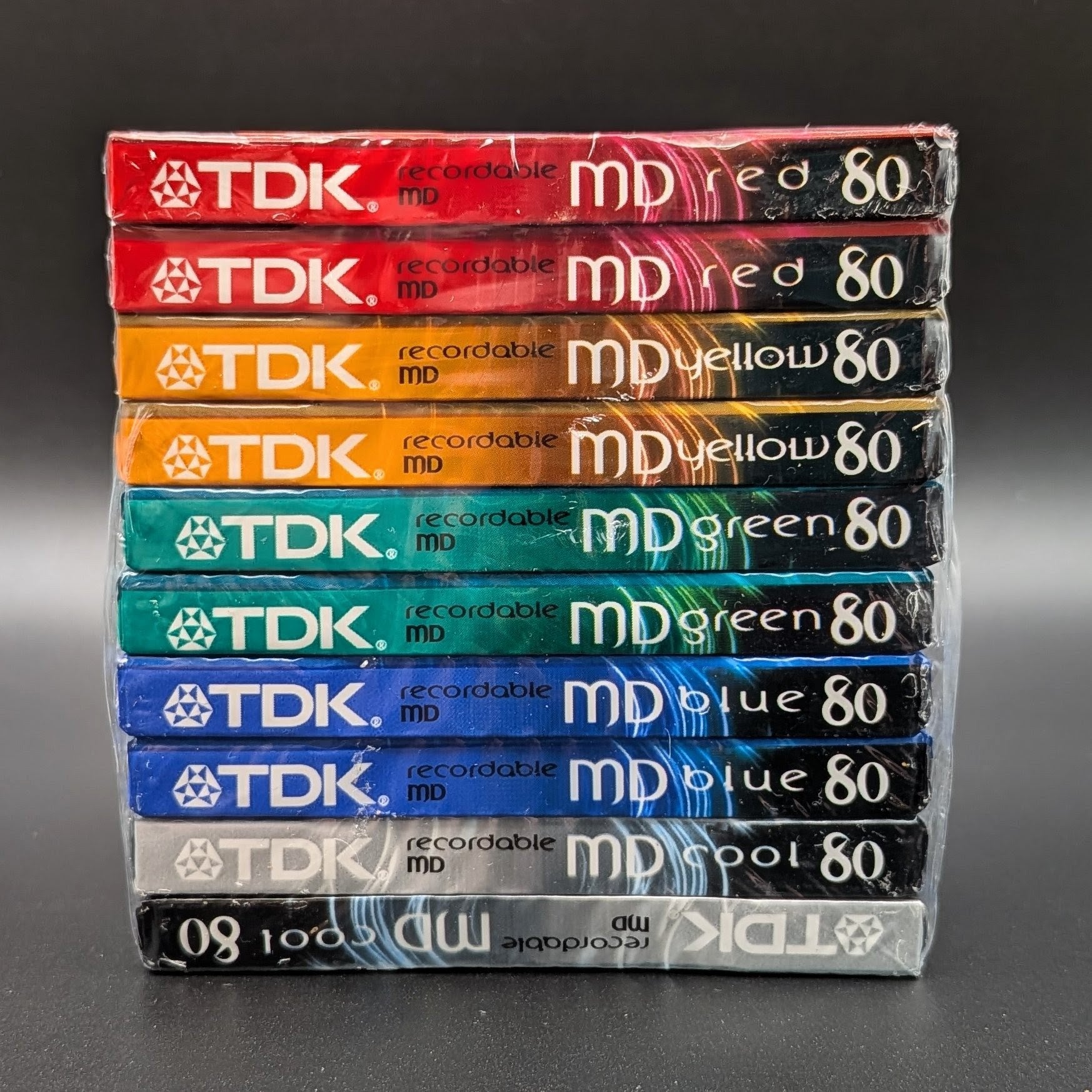 TDK Colour MiniDiscs New Blank Recordable MD80 Sealed