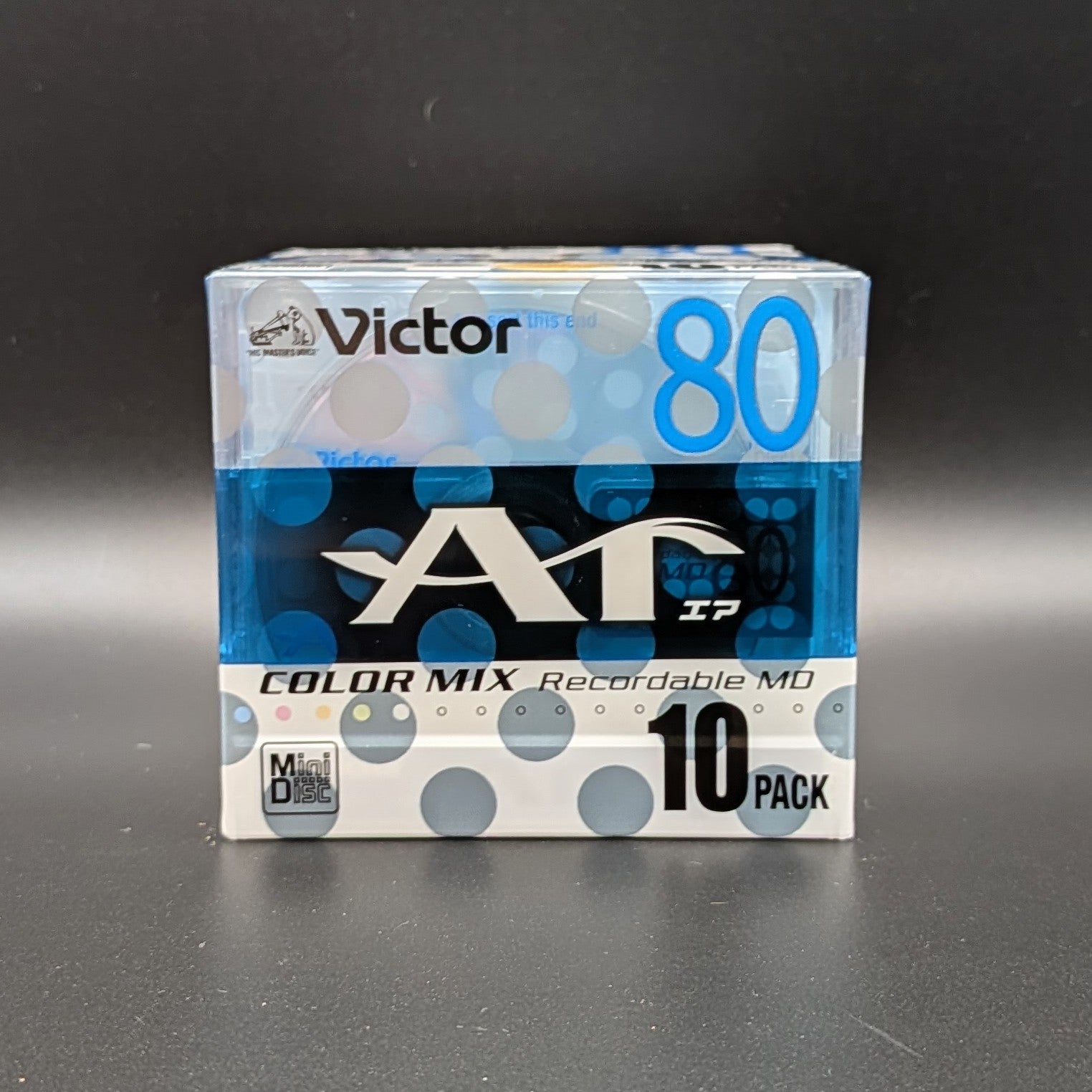 Victor (JVC) MiniDiscs Color Mix MD80 SEALED pack of 10 - Japanese (10MD-80LX)