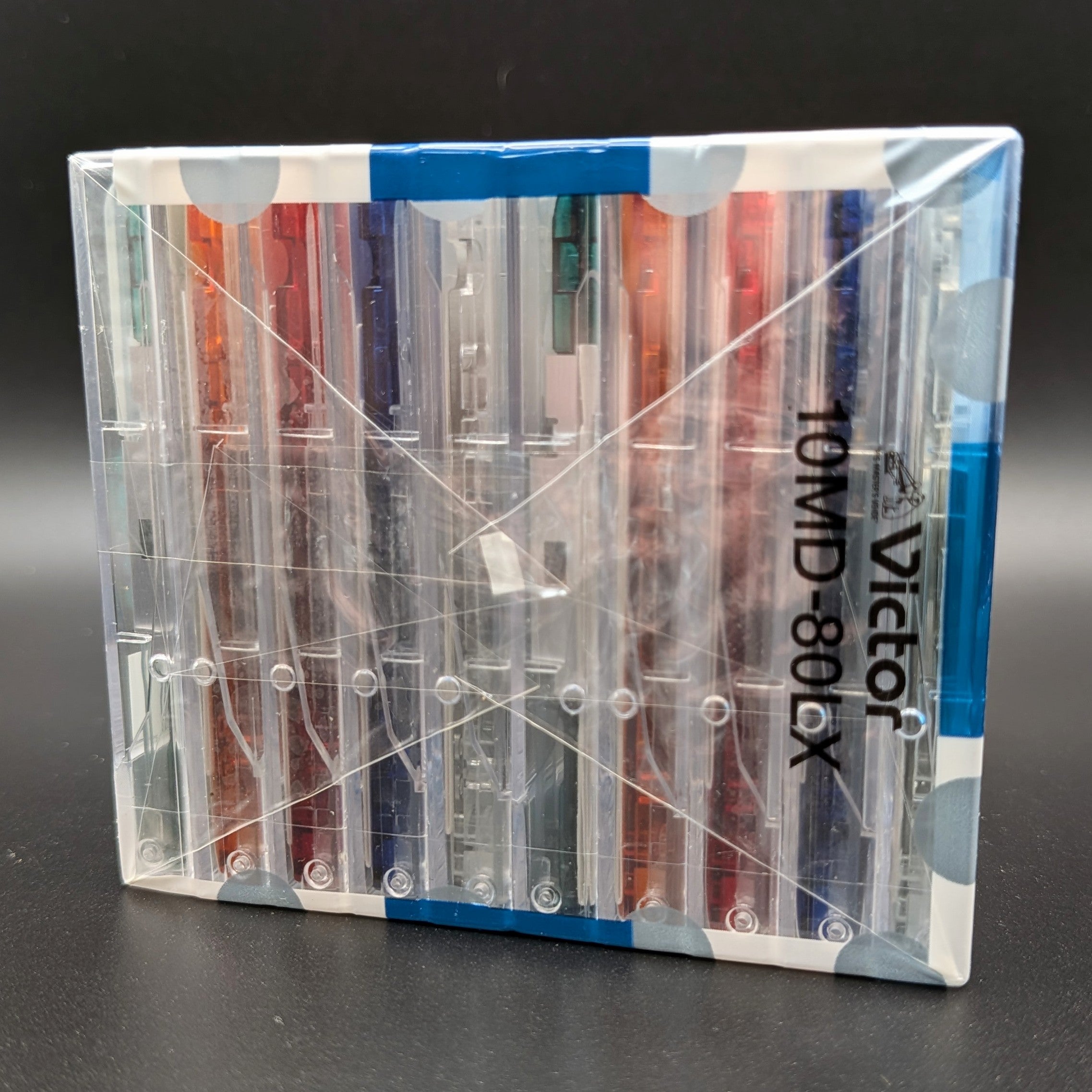Victor (JVC) MiniDiscs Color Mix MD80 SEALED pack of 10 - Japanese (10MD-80LX)