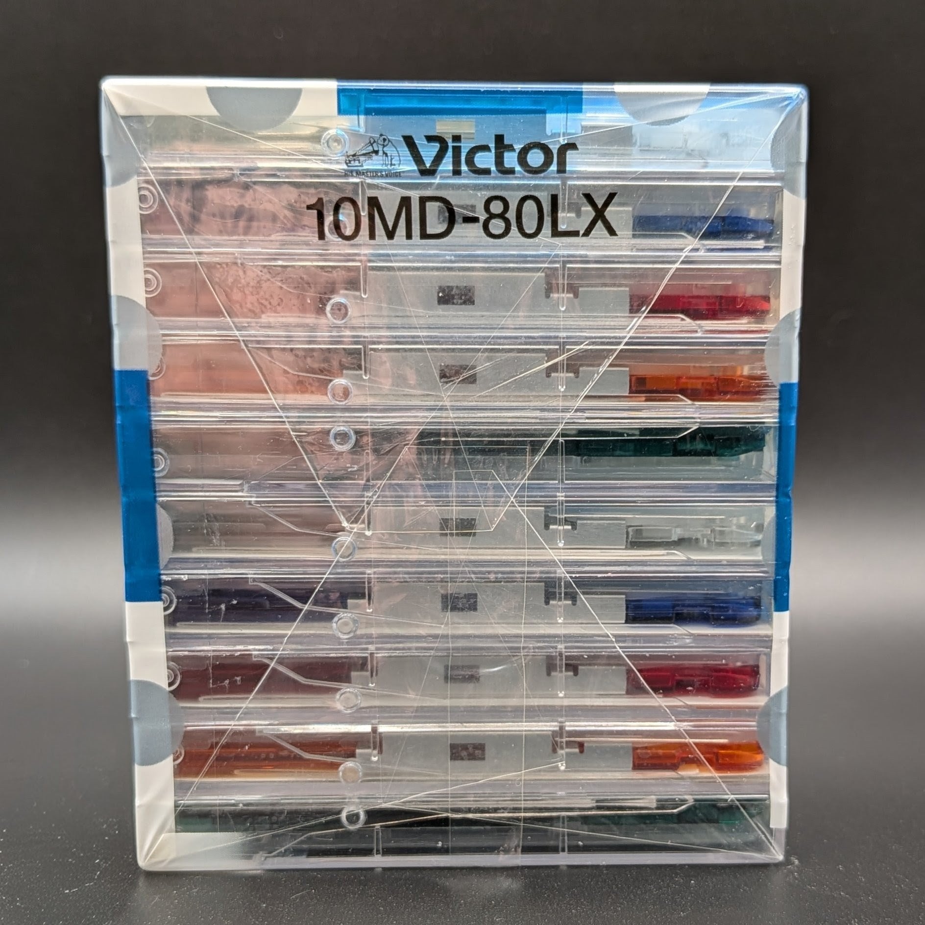Victor (JVC) MiniDiscs Color Mix MD80 SEALED pack of 10 - Japanese (10MD-80LX)