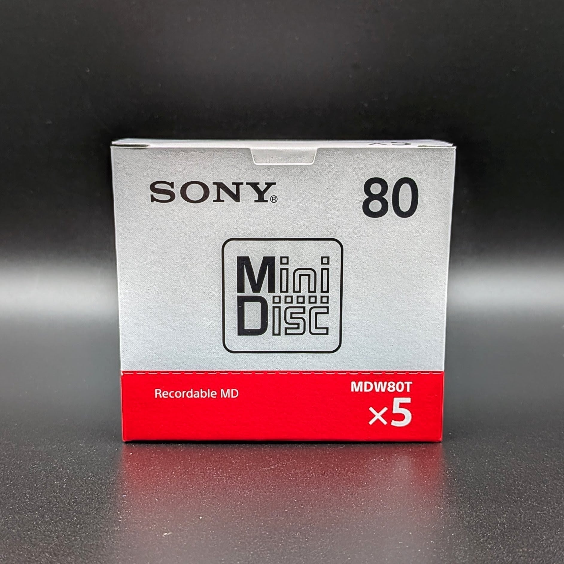 Sony MD80 Blank MiniDisc 80 Minutes MDW80T New Sealed