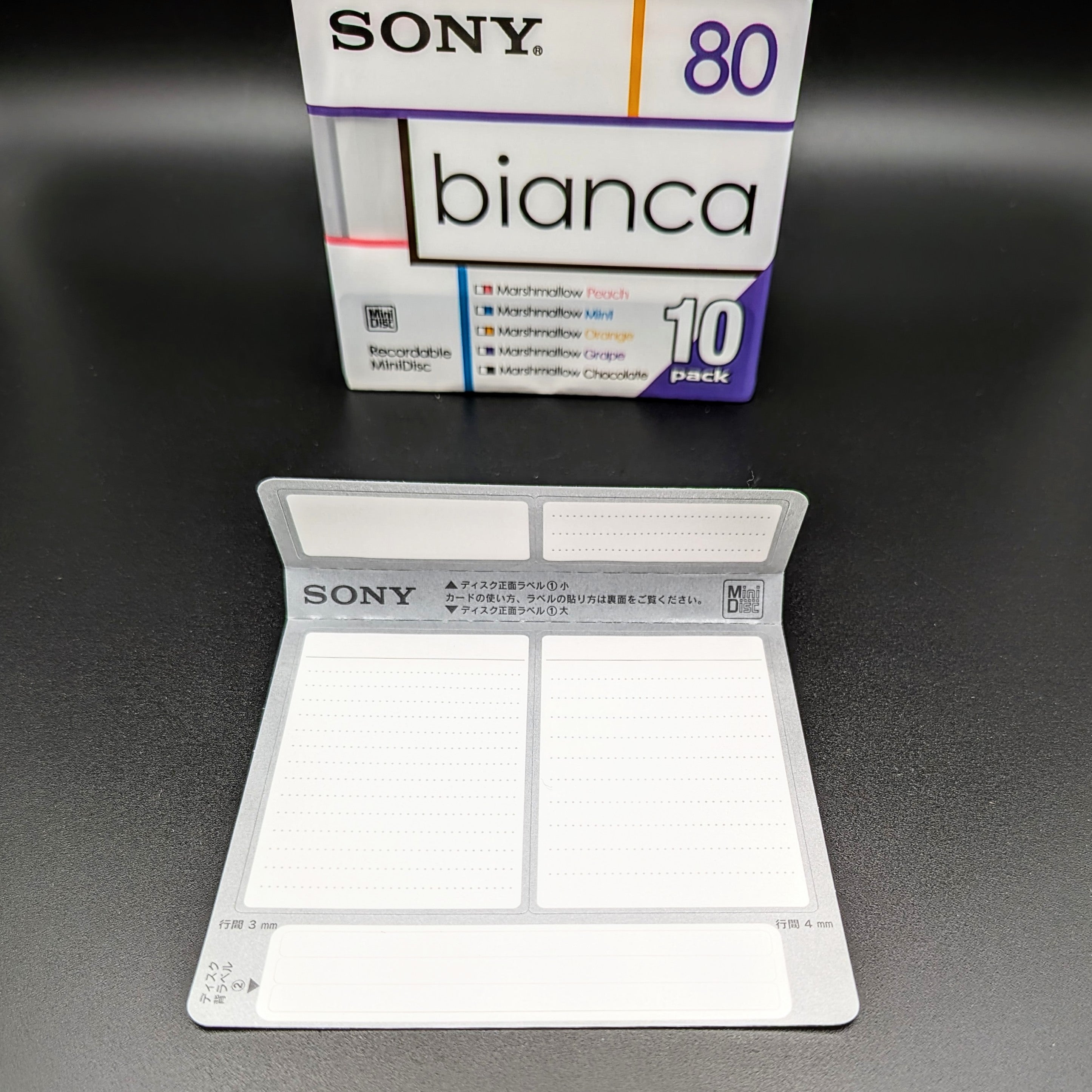 Sony MiniDiscs MD80 Bianca Marshmallow Colours 80min 10MDW80BAA New
