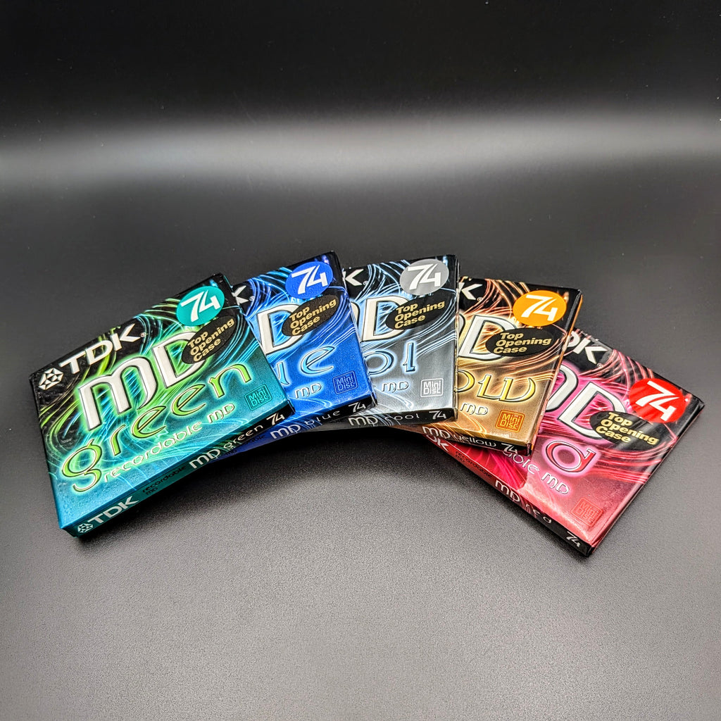 TDK Colour MiniDiscs New Blank Recordable MD80 Sealed