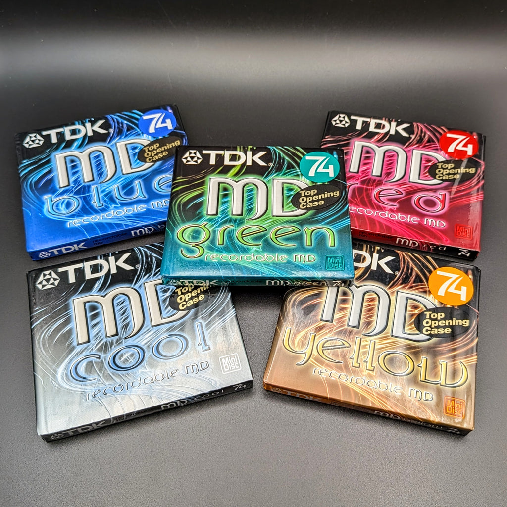 TDK Colour MiniDiscs New Blank Recordable MD80 Sealed