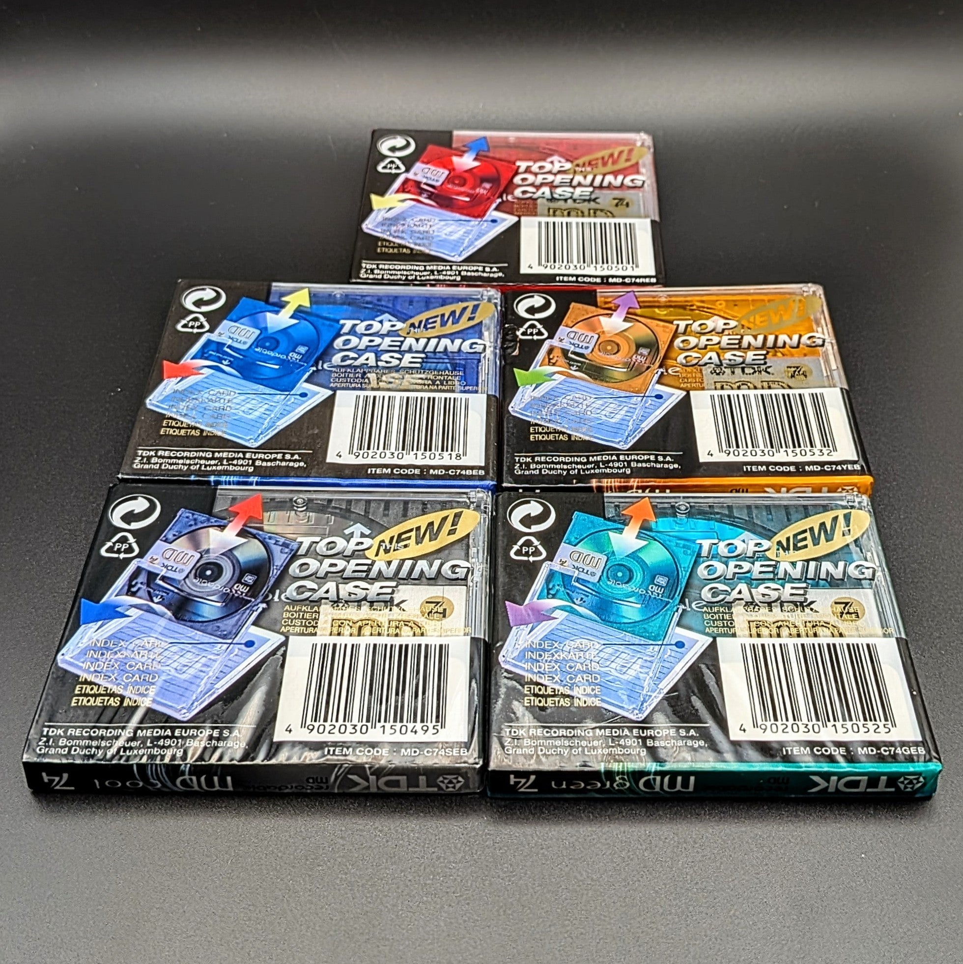 TDK Colour MiniDiscs New Blank Recordable MD80 Sealed
