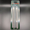 Kato Unitrack 20-010 S186 — Straight Track, N-gauge (Pack of 4). Item is shown face on, allowing you to see information at the top and pieces of track through the clear outer packaging.