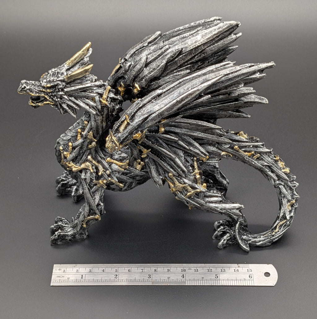 Swordwing Dragon Hand Painted Resin 21cm Fantasy Figurine